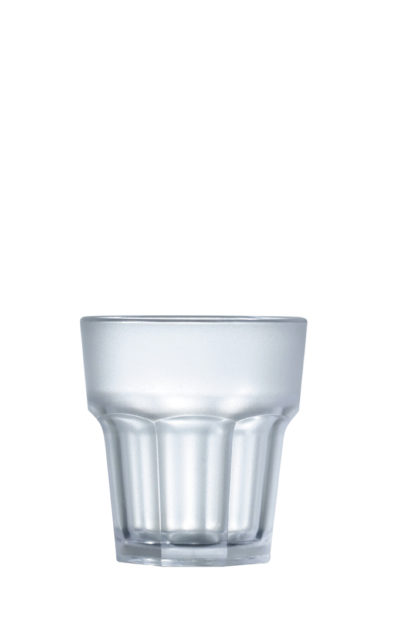 Tumbler Rocks Frosted 9oz 26cl frosted premium unbreakable polycarbonate plastic glass from Barcompagniet