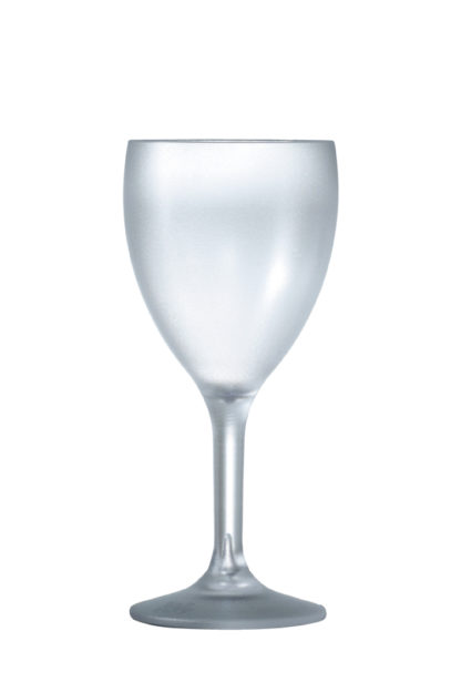 Wine glass 9oz 26cl frosted premium unbreakable polycarbonate plastic glass from Barcompagniet